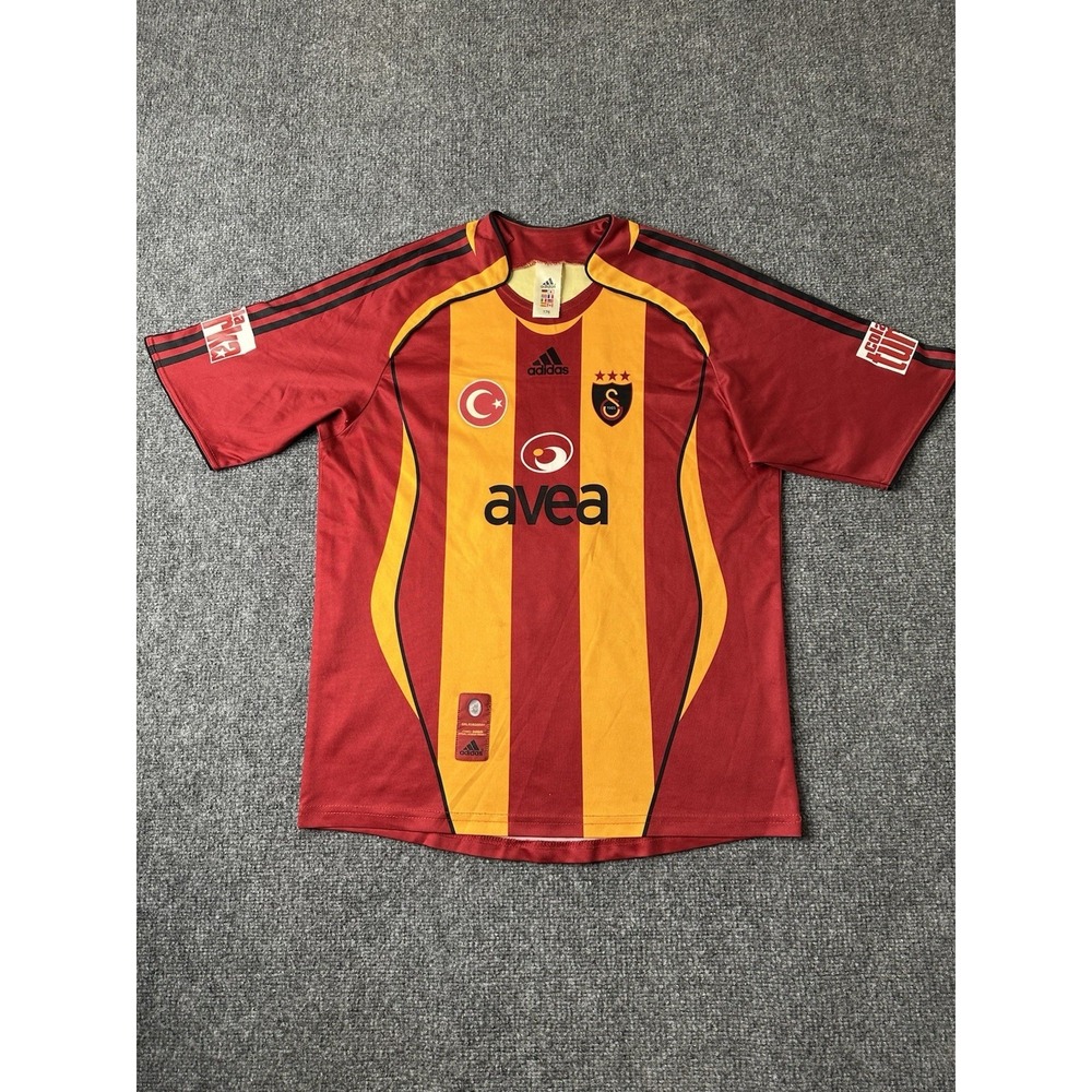 Mens Soccer Galatasaray ROY #9 Home Jersey Red Yellow 2005, Size M